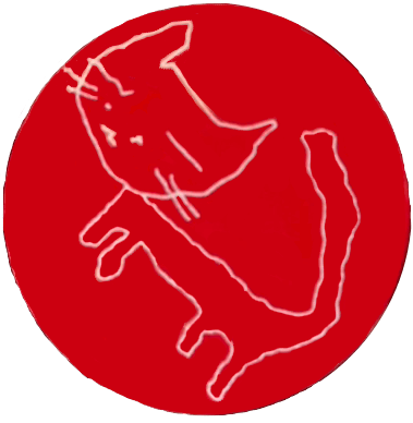 Red cat pin