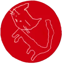 Red cat pin