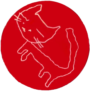 Red cat pin